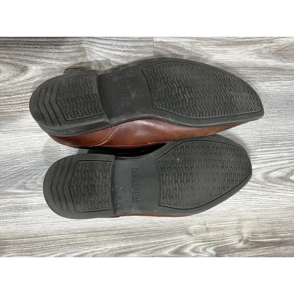 Florsheim Men's 10.5 EEE Shoes Brown‎ Leather Lace Up Classis Dress Shoes